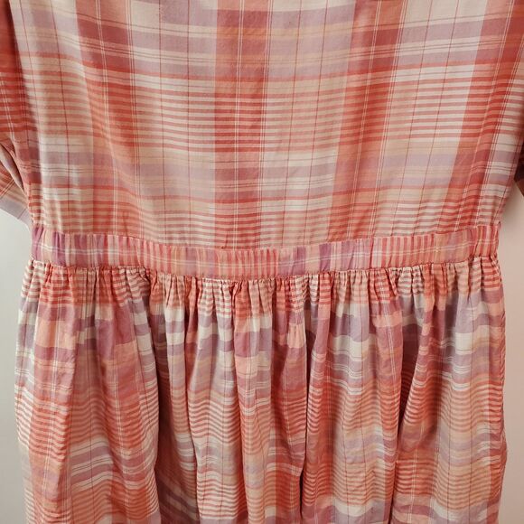 Ulla Johnson Neda Dress Women's 8 Midi Hand Loomed Cotton Pink  Rose Multicolor - Picture 12 of 12